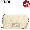 フェンディ FENDI バッグ ショルダーバッグ 8BR793 ALG7 ホワイト 特別送料無料 シェニール FF タペストリー ファブリック ミディアム バゲ...