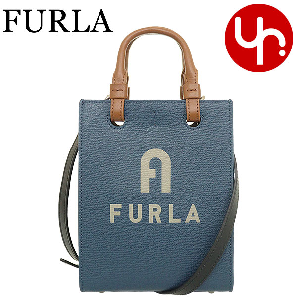 フルラ 革ショルダーバッグ レディース フルラ FURLA バッグ ショルダーバッグ WB00729 BX1230 ブルージェイ×マルモ 1845S BLU JAY MARMO 特別送料無料 フルラ ヴァーシティ スタイル レザー ミニ N/S トート レディース ブランド 通販 斜めがけ 2023SS