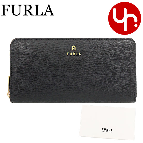 フルラ 革長財布 レディース フルラ FURLA 財布 長財布 WP00322 ARE000 オニキス×ネロ O6000 ONYX/NERO 特別送料無料 フルラ カメリア レザー エクストラ ラージ ジップ アラウンド ウォレット レディース ブランド 通販 2023SS