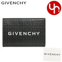 ジバンシィ GIVENCHY 財布 二つ折り財布 BB60L4B1GT ブラック 特別送料無料 エンボスド 4G コーティング キャンバス ロゴ ビルフォールド Gカット ウォレット レディース ブランド 通販 薄型 2022AW