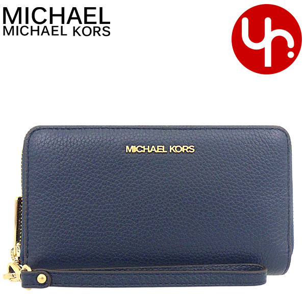 マイケル・コース 二つ折り財布 レディース マイケルコース MICHAEL KORS 財布 二つ折り財布 35S9GTVE7L ネイビー 特別送料無料 ジェット セット トラベル レザー ラージ フラット マルチファンクション フォン ウォレット アウトレット品 レディース ブランド 通販