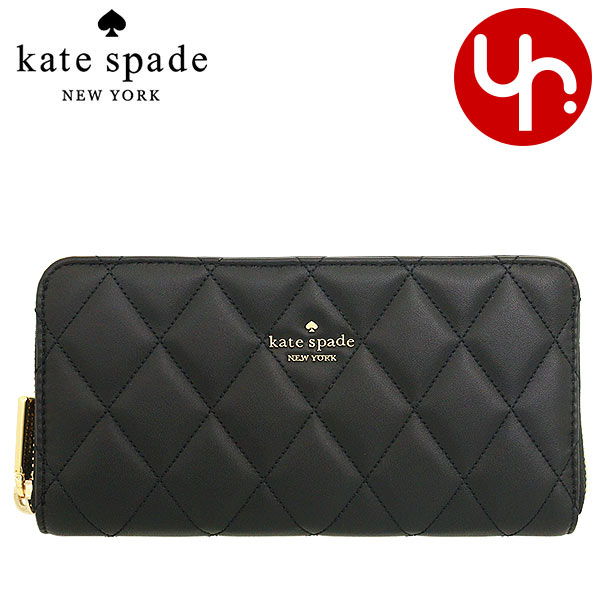 楽天インポートコレクションYR メンズケイトスペード kate spade 財布 長財布 KA590 ブラック 特別送料無料 キャリー スムース キルテッド レザー ラージ ジップ アラウンド コンチネンタル ウォレット アウトレット品レディース ブランド 通販 2023SS