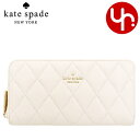 ケイト・スペード ニューヨーク 財布（レディース） ケイトスペード kate spade 財布 長財布 KA590 パーチメント 特別送料無料 キャリー スムース キルテッド レザー ラージ ジップ アラウンド コンチネンタル ウォレット アウトレット品レディース ブランド 通販 2023SS