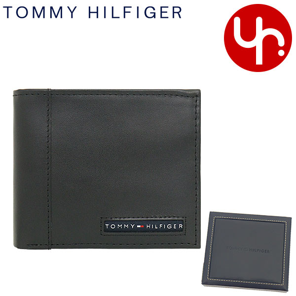 トミー ヒルフィガー 財布（メンズ） トミー ヒルフィガー TOMMY HILFIGER 財布 二つ折り財布 31TL25X023 ブラック 特別送料無料 CAMBRIDGE ジェニュイン レザー コイン パース バイフォールド ウォレットメンズ ブランド 通販