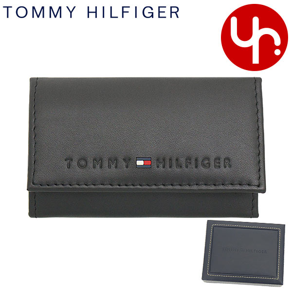 トミーヒルフィガー 小物 メンズ トミー ヒルフィガー TOMMY HILFIGER 小物 キーケース 31TL17X005 ブラック 特別送料無料 WELLESLEY ジェニュイン レザー 6連 キーケースメンズ ブランド 通販