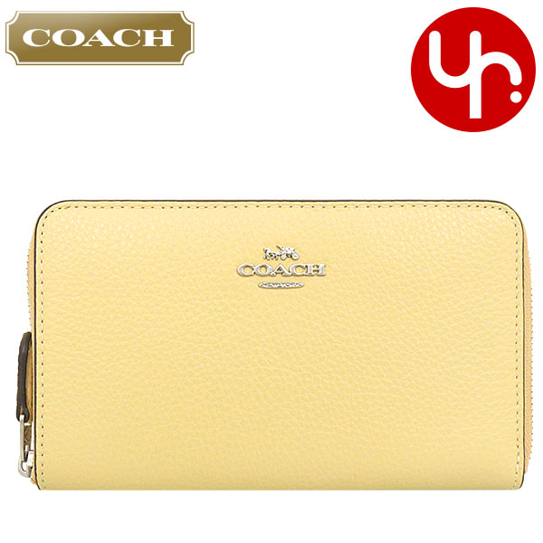 コーチ COACH 財布 二つ折り財布 FC4124 C4124 バニラ 特別送料無料 ラグジュアリー ペブルド レザー ミディアム ジップ アラウンド アウトレット品レディース ブランド 通販 2023SS