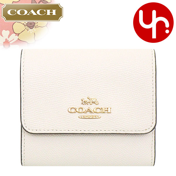 コーチ 三つ折り財布 レディース コーチ COACH 財布 三つ折り財布 FCH604 CH604 チョークマルチ 特別送料無料 クロスグレーン レザー フローラル クラスター プリント インテリア スモール トライフォールド ウォレット アウトレット品レディース ブランド 2023SS