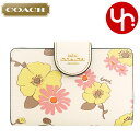 コーチ COACH 財布 二つ折り財布 FCH734 CH734 チョークマルチ 特別送料無料 フローラル クラスター プリント PVC レザー ミディアム コーナー ジップ ウォレット アウトレット品レディース ブランド 通販 L型 2023SS