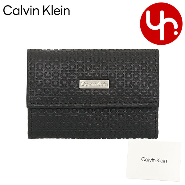 カルバンクライン キーケース（メンズ） カルバン クライン Calvin Klein 小物 キーケース 31CK170001 ブラック 特別送料無料 ジェニュイン レザー エンボスド ロゴ 6連 キーケースメンズ ブランド 通販 2023SS