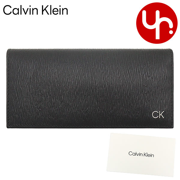 カルバンクライン 財布（メンズ） カルバン クライン Calvin Klein 財布 長財布 31CK190003 ブラック 特別送料無料 ジェニュイン レザー ジップ コイン ポケット ロング フォールド ウォレットメンズ ブランド 通販 薄型 2023SS