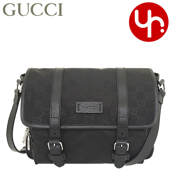 グッチ ナイロン バッグ（レディース） グッチ GUCCI バッグ ショルダーバッグ 510335 K28AN ブラック 特別送料無料 GG ライト ナイロン メッセンジャー アウトレット品メンズ レディース ブランド 通販 斜めがけ 2023SS