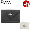 ヴィヴィアン ウエストウッド Vivienne Westwood 財布 三つ折り財布 51150009 02103 ブラック 特別送料無料 ジョアンナ ヴィーガン グレイン レザー エンベロープ トライフォールド ミニ ウォレットレディース ブランド 通販 2023SS