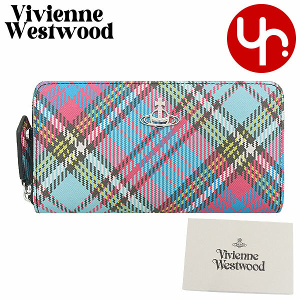 楽天インポートコレクションYR メンズヴィヴィアン ウエストウッド Vivienne Westwood 財布 長財布 51050023 S000V マックアンディタータン 特別送料無料 バイオグリーン サフィアーノ ヴィーガン レザー プリント クラシック ロング ジップ アラウンド ウォレットレディース ブランド 通販 2023SS