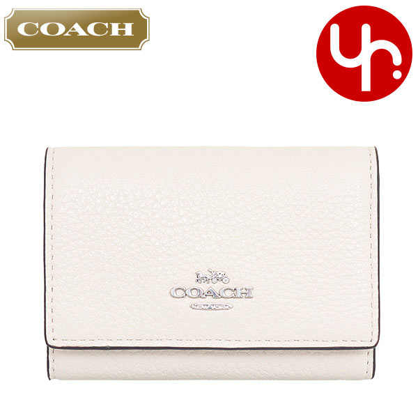 コーチ 革財布 レディース コーチ COACH 財布 三つ折り財布 FCM238 CM238 チョーク 特別送料無料 スムース レザー マイクロ ウォレット アウトレット品レディース ブランド 通販 L型 2023AW