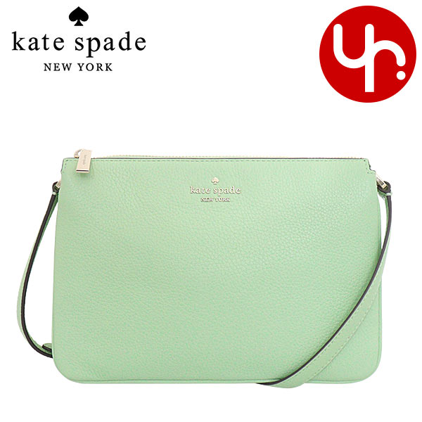 ケイトスペード　ポシェット ケイトスペード kate spade バッグ ショルダーバッグ WKR00448 ビーチグラス 特別送料無料 レイラ ペブルド レザー トリプル ガセット クロスボディー アウトレット品レディース ブランド 通販 斜めがけ 2023AW あす楽