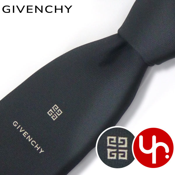 ジバンシイ ジバンシィ GIVENCHY アパレル ネクタイ GV80LS J5223 ブラック×ベージュ 特別送料無料 ジバンシィ ロゴ エンブレム刺繍 シルク ネクタイメンズ ブランド 通販 2023SS