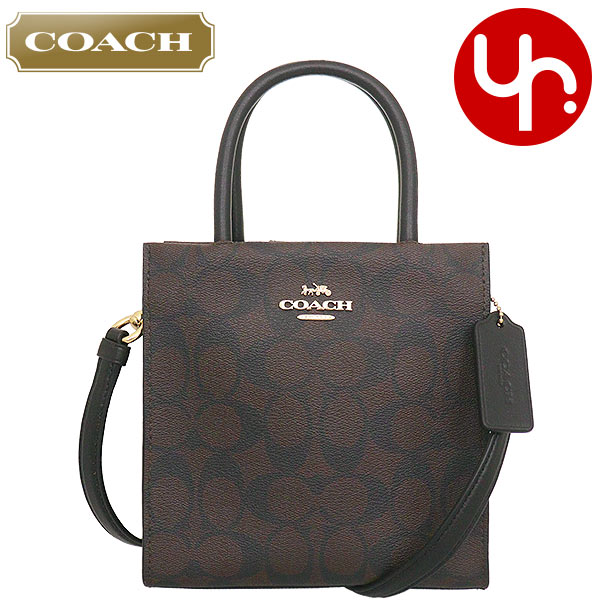 コーチ COACH バッグ ショルダーバッグ F05693 5693 ブラウン×ブラック 特別送料無料 シグネチャー コーテッド キャンバス ミニ キャリー クロスボディー アウトレット品レディース ブランド 通販 斜めがけ 2023AW