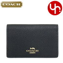 コーチ COACH 小物 カードケース F87731 87731 ブラック 特別送料無料 クロスグレーン レザー ビジネス カード ケース アウトレット品レディース メンズ ブランド 通販 2023AW