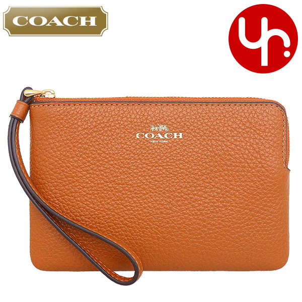 アクセサリーポーチ コーチ COACH 小物 ポーチ FCP483 CP483 サンセット 特別送料無料 ラグジュアリー ペブルド レザー コーナー ジップ リストレット アウトレット品レディース ブランド 通販 2023AW