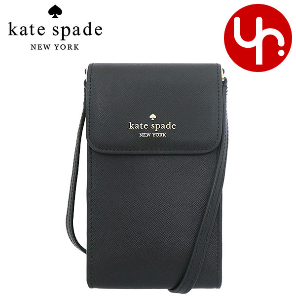 ケイトスペード　ポシェット ケイトスペード kate spade バッグ ショルダーバッグ KC592 ブラック 特別送料無料 マディソン サフィアーノ レザー ノース サウス フラップ フォン クロスボディー アウトレット品レディース ブランド 通販 斜めがけ 2023AW