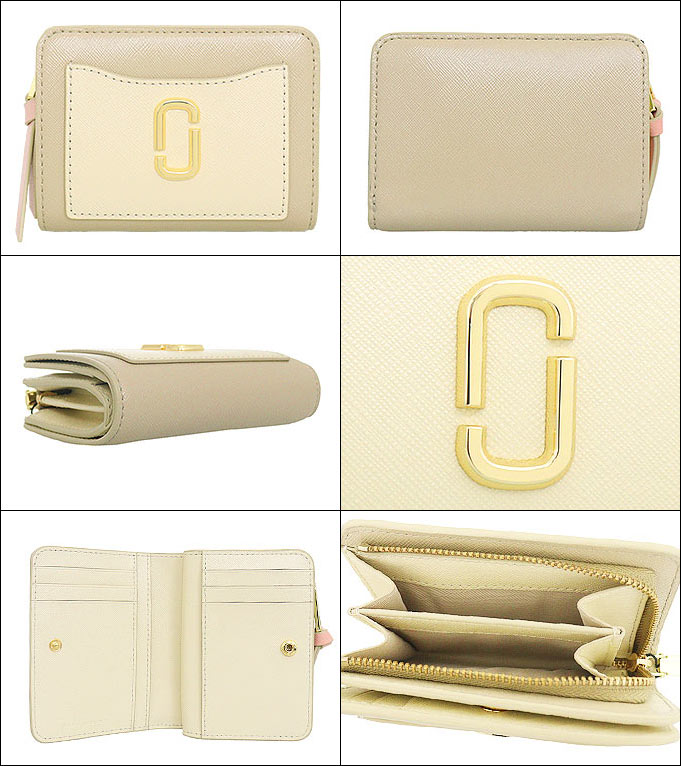 マークジェイコブス Marc Jacobs 財布 二つ折り財布 2F3SMP062S07 カーキマルチ 特別送料無料 ザ スナップショット サフィアーノレザー ミニ コンパクト ウォレットレディース ブランド 通販 L型 2024SS