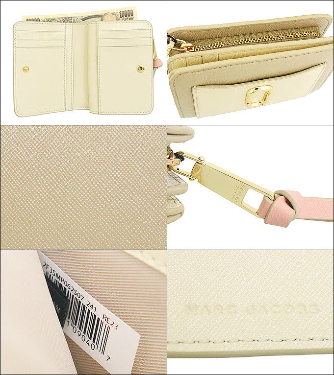 マークジェイコブス Marc Jacobs 財布 二つ折り財布 2F3SMP062S07 カーキマルチ 特別送料無料 ザ スナップショット サフィアーノレザー ミニ コンパクト ウォレットレディース ブランド 通販 L型 2024SS