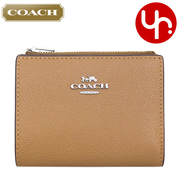 コーチ COACH 財布 二つ折り財布 FCR983 CR983 ライトサドル 特別送料無料 クロスグレーン レザー ビルフォールド ウォレット アウトレット品レディース ブランド 通販 薄型 2024SS