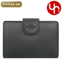 コーチ COACH 財布 二つ折り財布 FCP417 CP417 ブラック 特別送料無料 リファインド ペブルド レザー ミディアム コーナー ジップ ウォレット アウトレット品レディース ブランド 通販 L型 2024SS