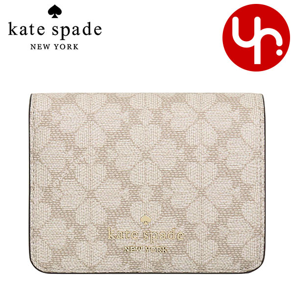 ケイト・スペード ニューヨーク 革二つ折り財布 レディース ケイトスペード kate spade 財布 二つ折り財布 KG493 ダークベージュマルチ 特別送料無料 スペード フラワー PVC コーテッド キャンバス スモール バイフォールド ウォレット アウトレット品レディース ブランド 通販 2024SS