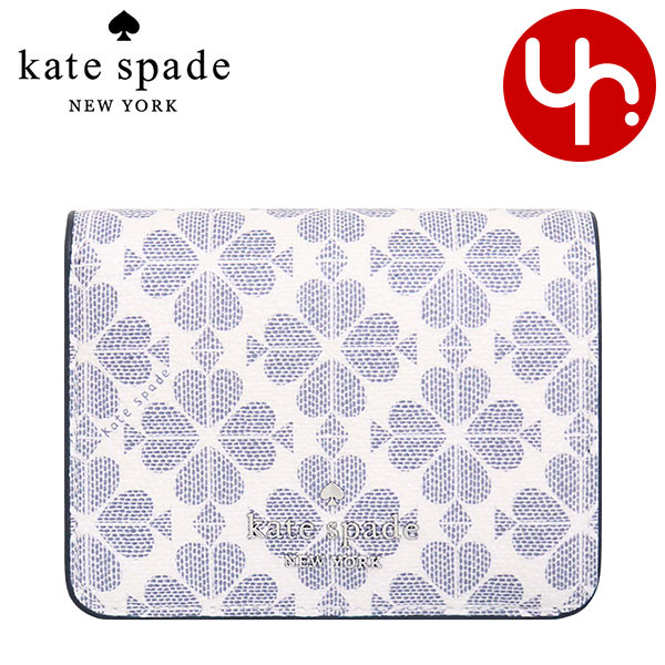 ケイト・スペード ニューヨーク 革二つ折り財布 レディース ケイトスペード kate spade 財布 二つ折り財布 KG493 ネイビーマルチ 特別送料無料 スペード フラワー PVC コーテッド キャンバス スモール バイフォールド ウォレット アウトレット品レディース ブランド 通販 2024SS