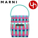 マルニ MARNI バッグ ハンドバッグ M00332 M00IW ブルー×ピンク 特別送料無料 マルニ キッズ ポッド ウーブン バケット バッグレディース ...