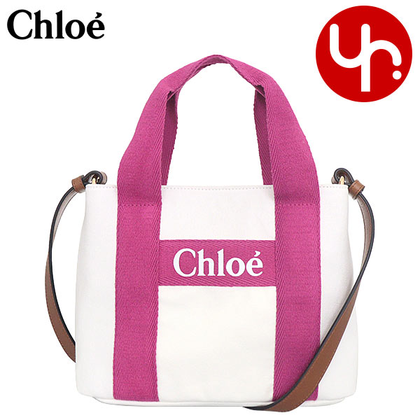 クロエ chloe バッグ ショルダーバッグ C20046 オフホワイト 特別送料無料 CHLOE KIDS クロエ キッズ コットン デニム ロゴ ショルダーバッグキッズ ブランド 通販 2024SS