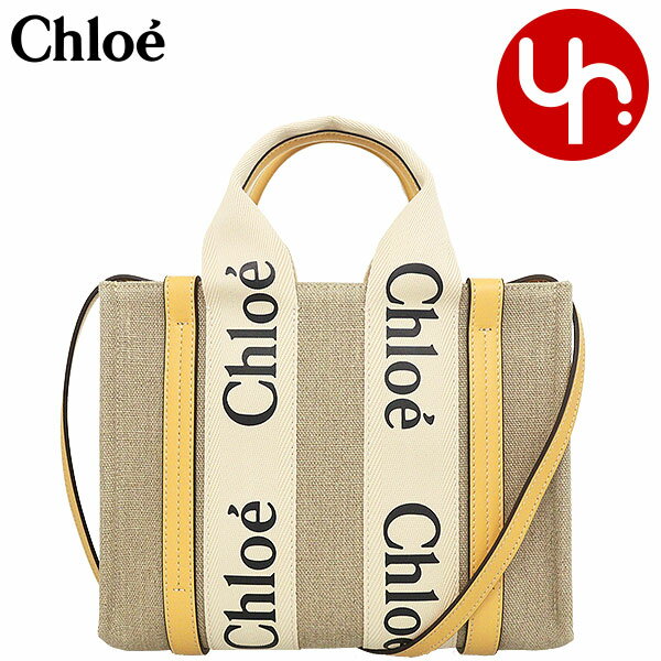 クロエ 帆布・キャンバス トートバッグ レディース クロエ chloe バッグ トートバッグ CHC22AS397 I26 ハニーゴールド 特別送料無料 WOODY ウッディ リネン キャンバス ロゴ リボン スモール ショルダー トートレディース ブランド 通販 斜めがけ 旅行 通勤 2024SS