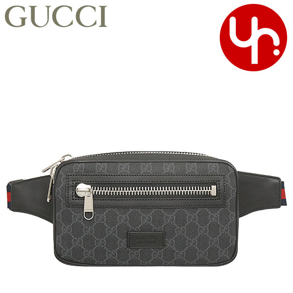 グッチ 帆布・キャンバス ショルダーバッグ メンズ グッチ GUCCI バッグ ショルダーバッグ 474293 K9RRN ブラック×グレー 特別送料無料 ソフト GGスプリーム キャンバス レザー ベルト バッグメンズ ブランド 通販 斜めがけ