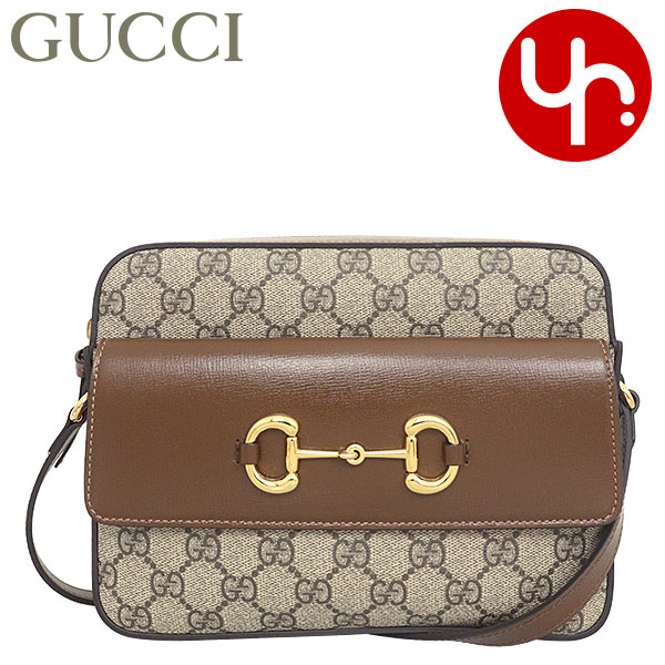 グッチ ショルダーバッグ（レディース） グッチ GUCCI バッグ ショルダーバッグ 645454 92TCG ベージュエボニー×ブラウン 特別送料無料 GGスプリームキャンバス レザー ホースビット スモール ショルダーバッグレディース ブランド 通販 斜めがけ