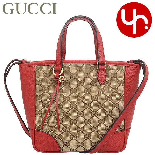 グッチ 帆布・キャンバス トートバッグ レディース グッチ GUCCI バッグ トートバッグ 449241 KY9LG ベージュ×レッド 特別送料無料 GG キャンバス レザー スモール トートバッグ アウトレット品レディース ブランド 通販 斜めがけ