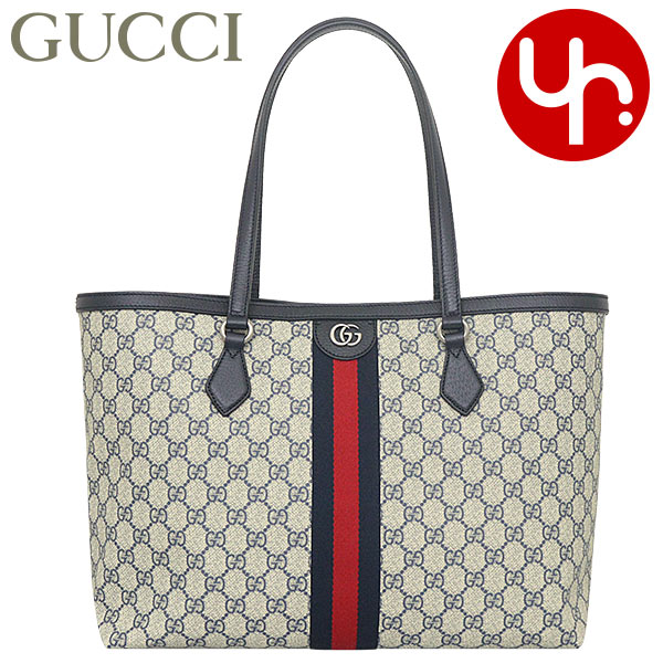 グッチ 帆布・キャンバス トートバッグ レディース グッチ GUCCI バッグ トートバッグ 631685 96IWN ベージュ×ブルー 特別送料無料 オフィディア GG スプリーム キャンバス ウェブ ストライプ ミディアム トートバッグレディース ブランド 通販 通勤