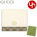 グッチ GUCCI 財布 二つ折り財布 598587 17WAG ホワイト×ベージュエボニー 特別送料無料 プチ GG マーモント スプリーム キャンバス レザー コンパクト ウォレットレディース ブランド 通販 L型