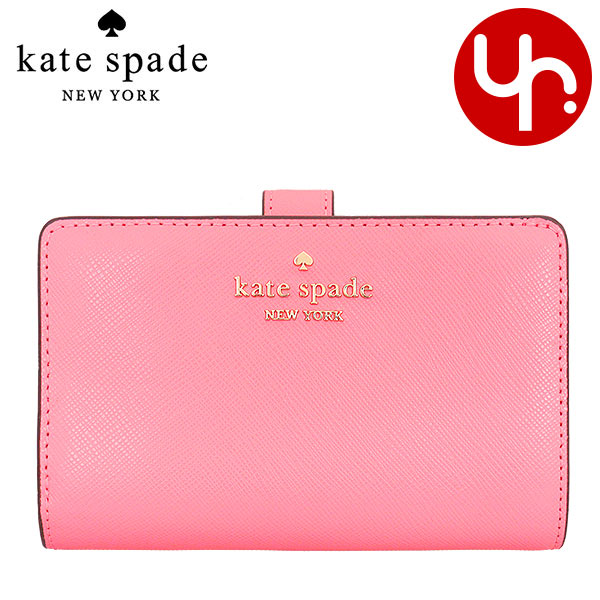 ケイト・スペード ニューヨーク 革二つ折り財布 レディース ケイトスペード kate spade 財布 二つ折り財布 KC580 ブロッサムピンク 特別送料無料 マディソン サフィアーノ レザー ミディアム コンパクト バイフォールド ウォレット アウトレット品レディース ブランド 通販 L型 2024SS