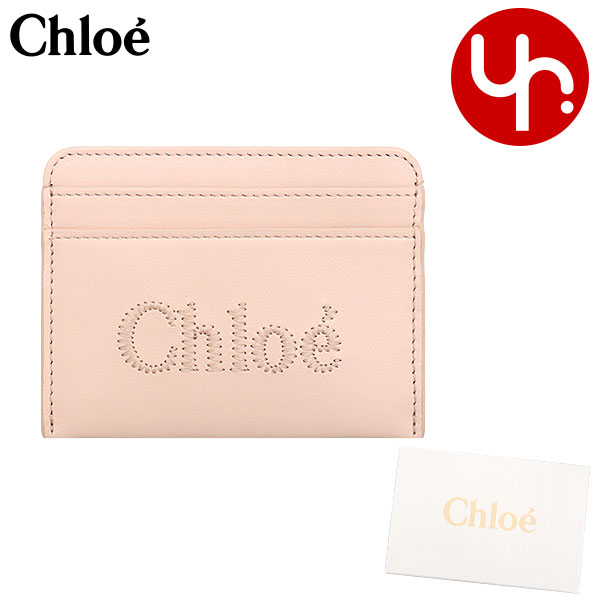 クロエ 定期入れ クロエ chloe 小物 カードケース CHC23SP868 I10 セメントピンク 特別送料無料 CHLOE SENSE クロエ センス シャイニー カーフ レザー カードホルダーレディース ブランド 通販 2024SS