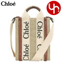 クロエ chloe バッグ ショルダーバッグ CHC24AP243 I26 ホワイト×ブラウン 特別送料無料 WOODY ウッディ リネン ノース サウス ミニ...