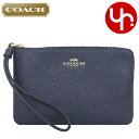 コーチ COACH 小物 ポーチ FCV396 CV396 ミッドナイト 特別送料無料 ラグジュアリー リサイクル レザー コーナー ジップ リストレット アウ...