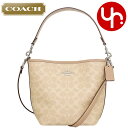 コーチ COACH バッグ ショルダーバッグ FCT800 CT800 サンド×トープ 特別送料無料 シティ シグネチャー コーテッド キャンバス レザー バケ...