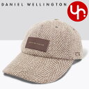 ダニエルウェリントン Daniel Wellington アパレル 帽子 DW02300008 ブラウン 特別送料無料 ロゴ刺繍 レザーパッチ ツイード ベース...