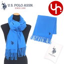 ユーエスポロアッスン U.S.POLO ASSN. アパレル マフラー USPA2015 ブルー 特別送料無料 ポイントゲッター ロゴ フリンジ マフラーレディ...