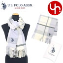 ユーエスポロアッスン U.S.POLO ASSN. アパレル マフラー USPA2016 グレー×ホワイト 特別送料無料 ポイントゲッター ロゴ チェック フリ...