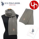 ユーエスポロアッスン U.S.POLO ASSN. アパレル マフラー USPA2014 チャコールグレー 特別送料無料 ポイントゲッター ロゴ ニットケーブル...