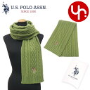 ユーエスポロアッスン U.S.POLO ASSN. アパレル マフラー USPA2014 ライトグリーン 特別送料無料 ポイントゲッター ロゴ ニットケーブル ...