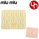 ミュウミュウ miumiu 財布 二つ折り財布 5MV204 AFPP ソイア 特別送料無料 マテラッセ レザー メタル ロゴ スモール ウォレットレディース ...