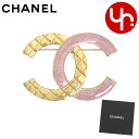 シャネル CHANEL アクセサリー ブローチ ABD024 B16129 ゴールド×ピンク 特別送料無料 CCマーク ココマーク バイカラー ブローチレディー...